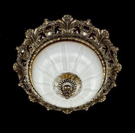 Потолочный светильник Art Glass SHARLEEN DIA 320 BRASS ANTIQUE - OPAL