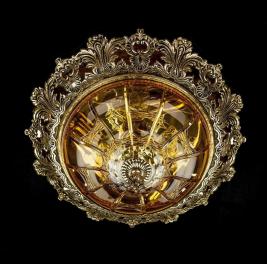 Потолочный светильник Art Glass SHARLEEN DIA 320 BRASS ANTIQUE - TOPAS