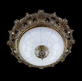 Потолочный светильник Art Glass SHARLEEN DIA 390 BRASS ANTIQUE - OPAL