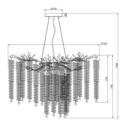 Подвесной светильник Stilfort Eiva 2167/05/10P