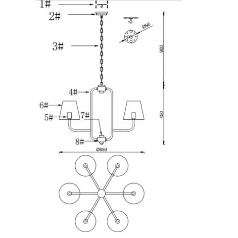 Подвесной светильник Newport Olga 4646/С gold
