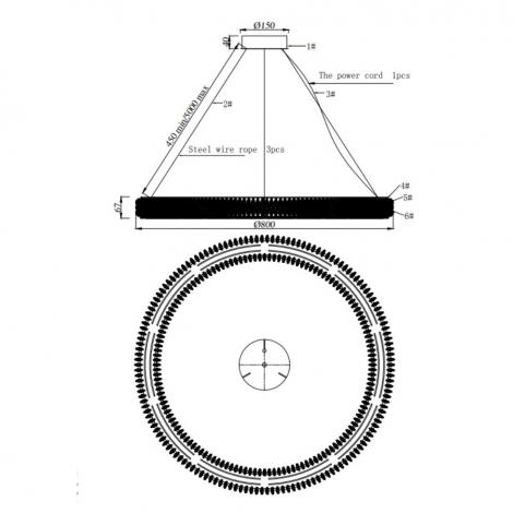 Подвесной светильник Newport Melody 8560/80 C gold polished