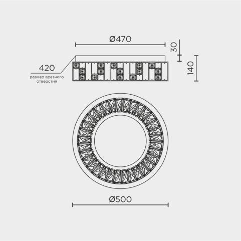Потолочный светильник Modelux ML.2400 3000-6000K с пультом ML.2400.500 GD