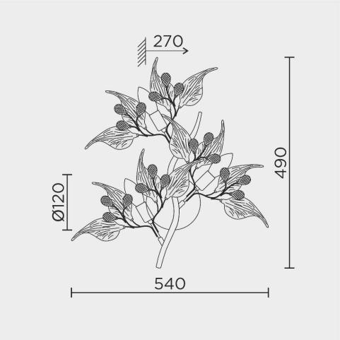 Бра Modelux ML.6808   ML.6808.450P CR